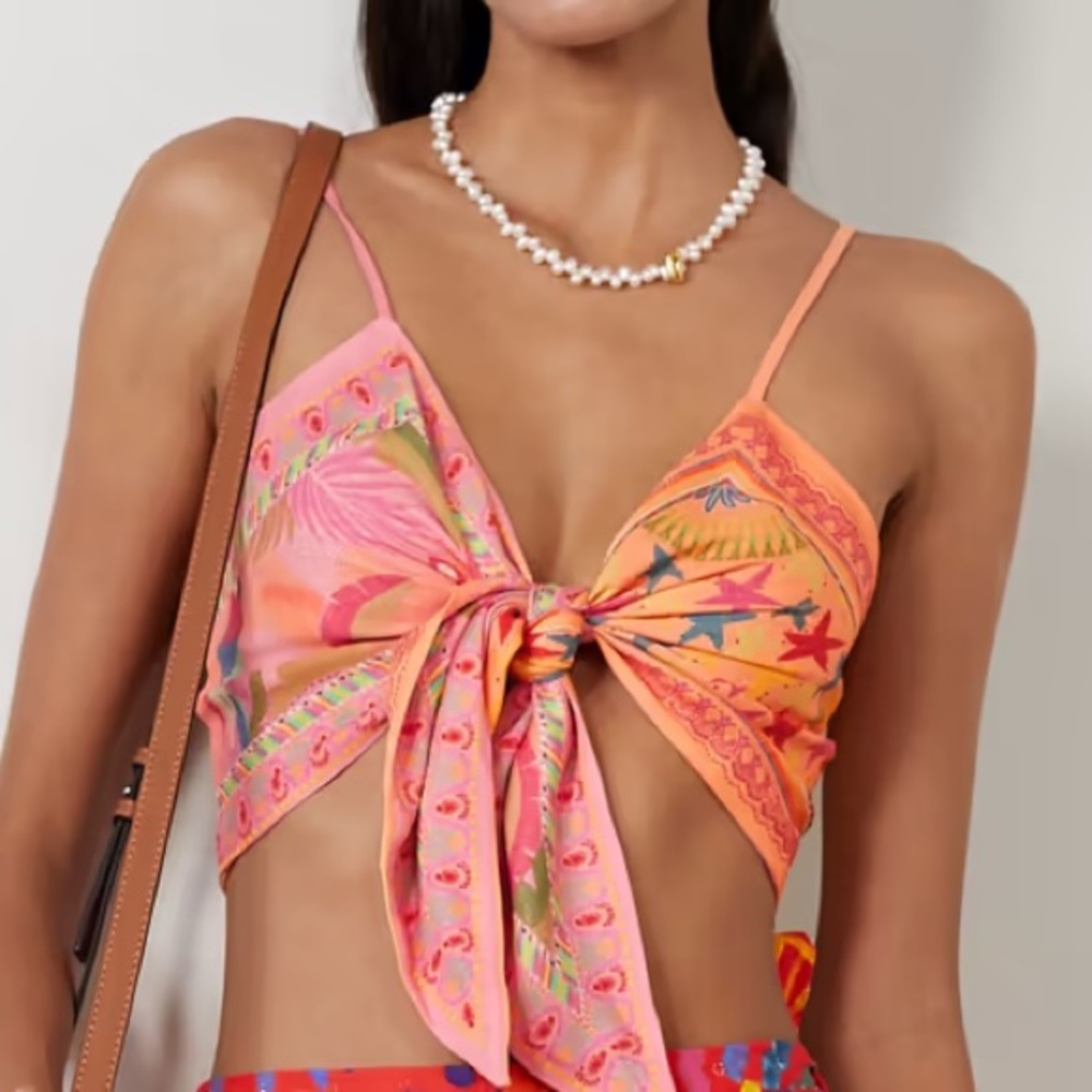 Farm Rio cropped top